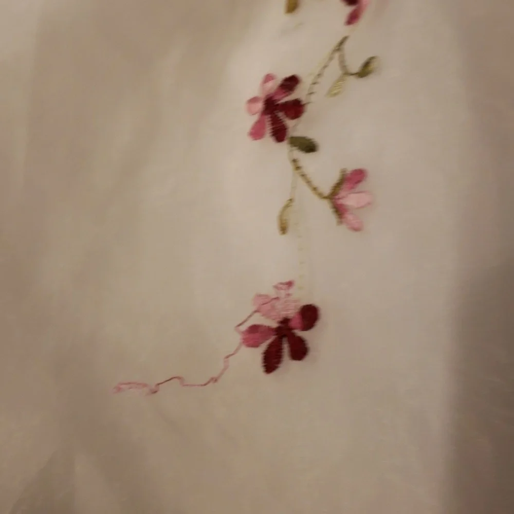 George Tulled Embroidered Dress 12mo Wht/Red - Picture 5 of 9